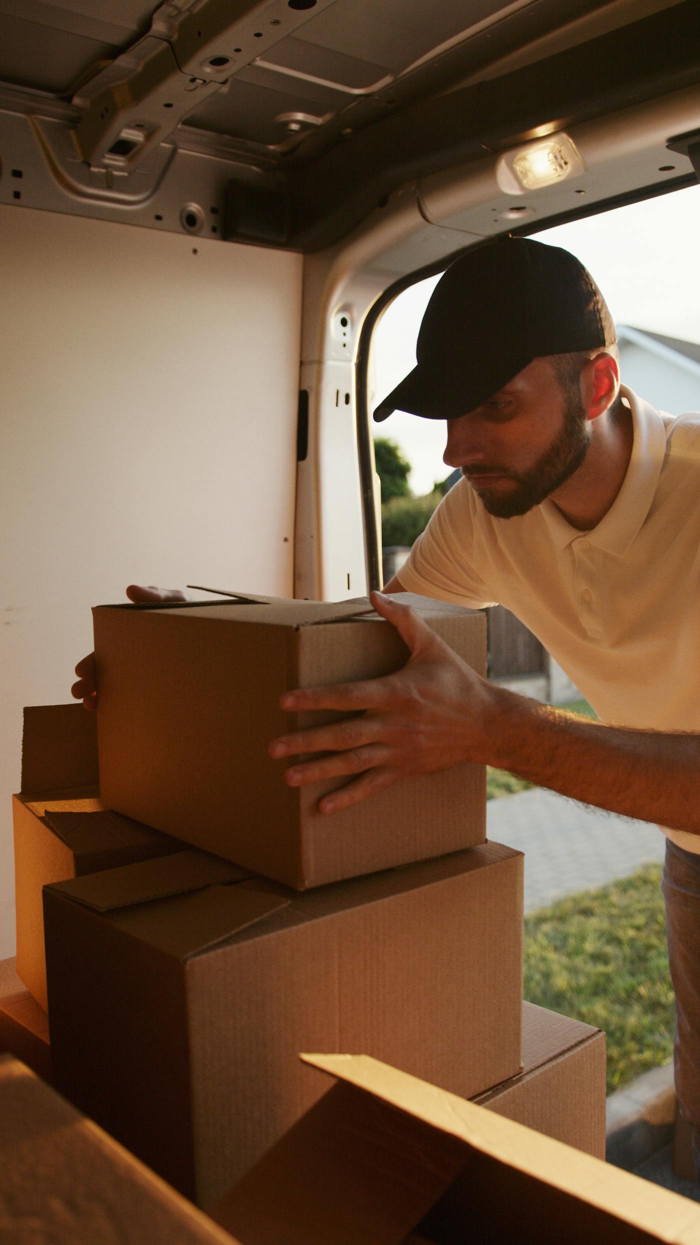 Moving boxes packed for an Orlando, FL relocation